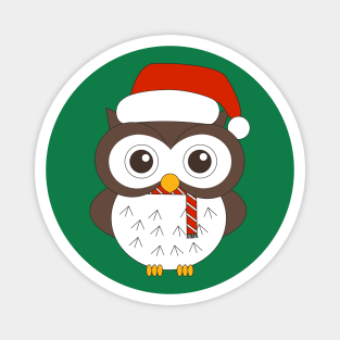 Christmas Mr. Owl Digital Art | Christmas Special | illusima Magnet